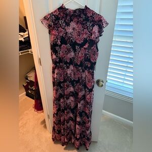 Baltic Born Pink Flutter Sleeve Maxi Dress